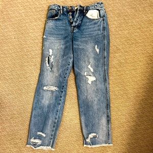 ella moss high waist straight cut jeans